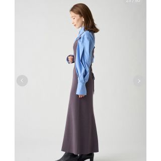 SNIDEL - SNIDEL クロップシャツレイヤードニットワンピースの