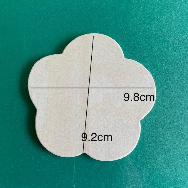 コースター白木⑩　１０枚セット　うめ　ハンドメイド　トールペイント♪ ハンドメイドの素材/材料(その他)の商品写真