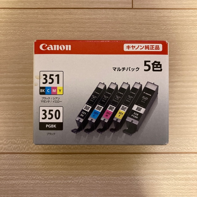 Canon(キヤノン)のCanon インクカートリッジ BCI-351+350/5MP インテリア/住まい/日用品のオフィス用品(その他)の商品写真