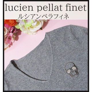 ルシアンペラフィネ(Lucien pellat-finet)の【ルシアンペラフィネ】カシミヤ100％ワンピース　スカル　ドクロ　S　訳有(ひざ丈ワンピース)