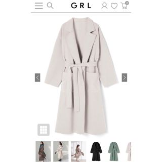 グレイル(GRL)のGRL グレイル リバーロングコート アイボリー(ロングコート)