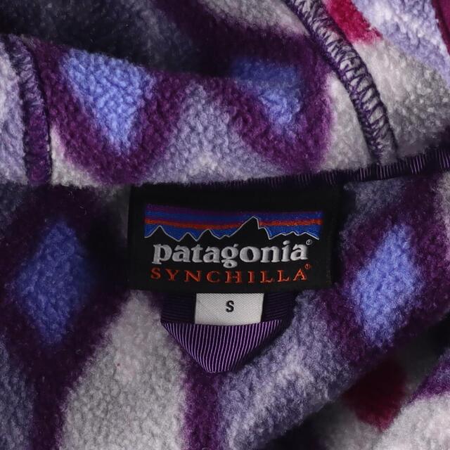 16年製 パタゴニア Patagonia SYNCHILLA シンチラスナップTフーデットジャケット 25270FA16 総柄 フリースフルジップパーカー レディースS /eaa296716