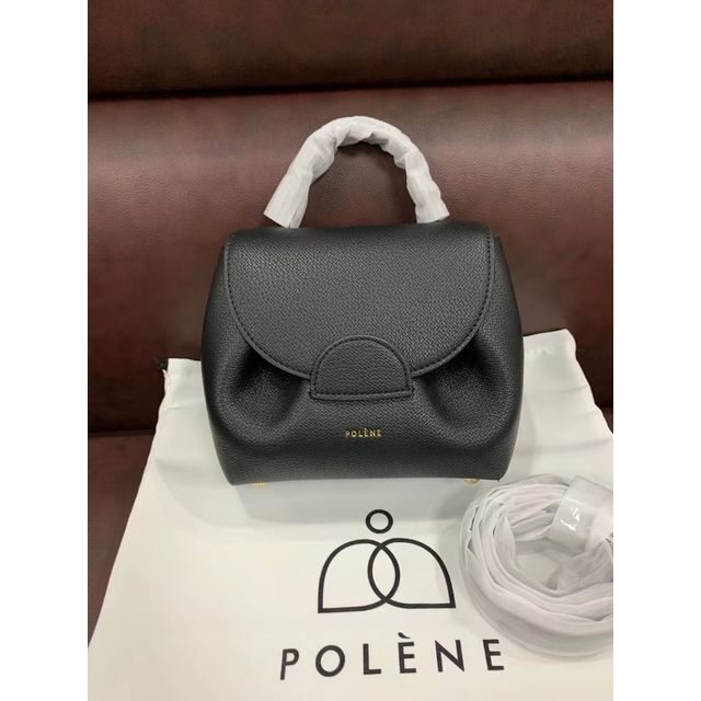 新品 POLENE ポレーヌ　ヌメロ・アン　ハンドバッグ　ブラック