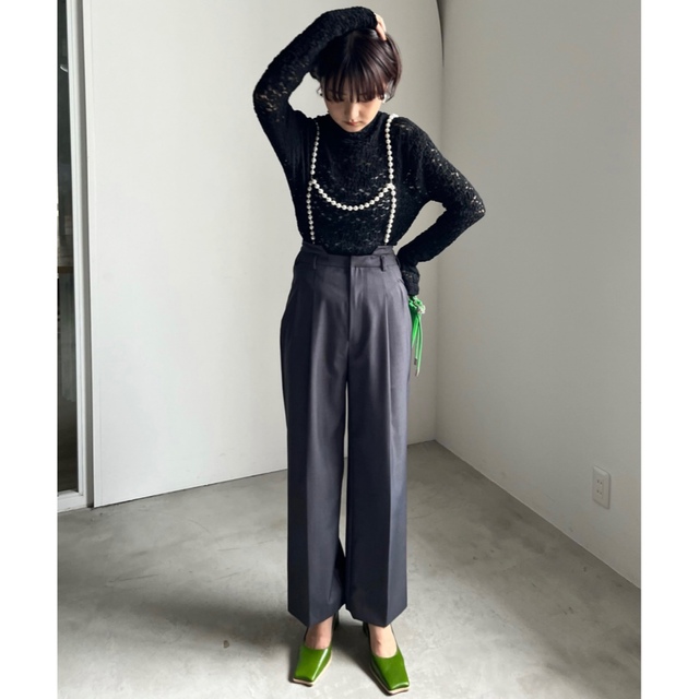 DROP PEARL SUSPENDER PANTS