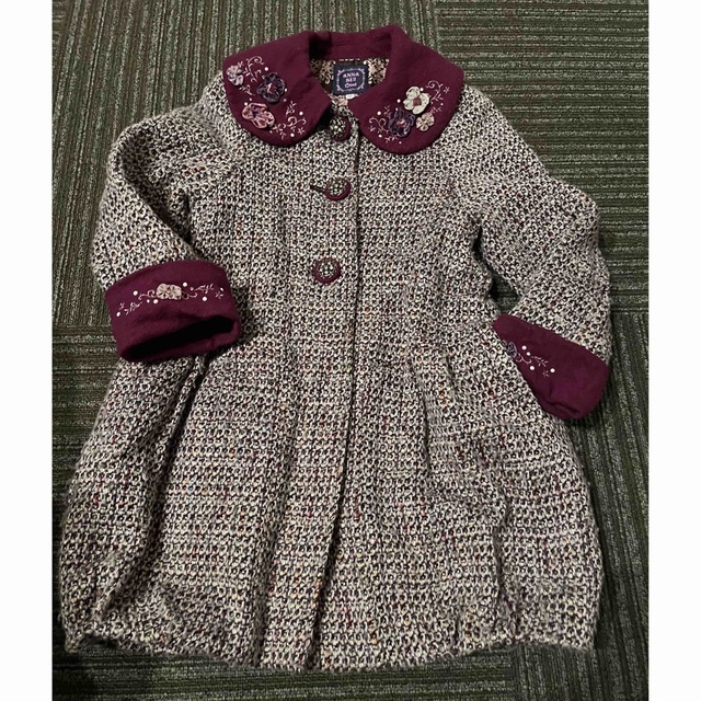 ANNA SUI mini(アナスイミニ)のアナスイミニ　ツイードコート　130㎝ キッズ/ベビー/マタニティのキッズ服女の子用(90cm~)(コート)の商品写真