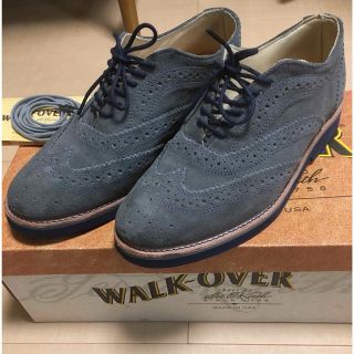 ウォークオーバー(Walk-Over)の☆超美品☆WALK OVER スエード シューズ USA ネイビー(ドレス/ビジネス)