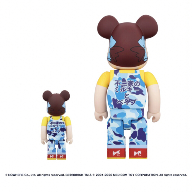 BE@RBRICK(ベアブリック)のBE＠RBRICK  ベアブリック BAPE®  ペコちゃん 100%&400% エンタメ/ホビーのフィギュア(その他)の商品写真