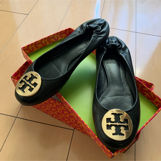 toryburch トリーバーチ 正規品 フラットシューズ バレエシューズ 黒 | フリマアプリ ラクマ