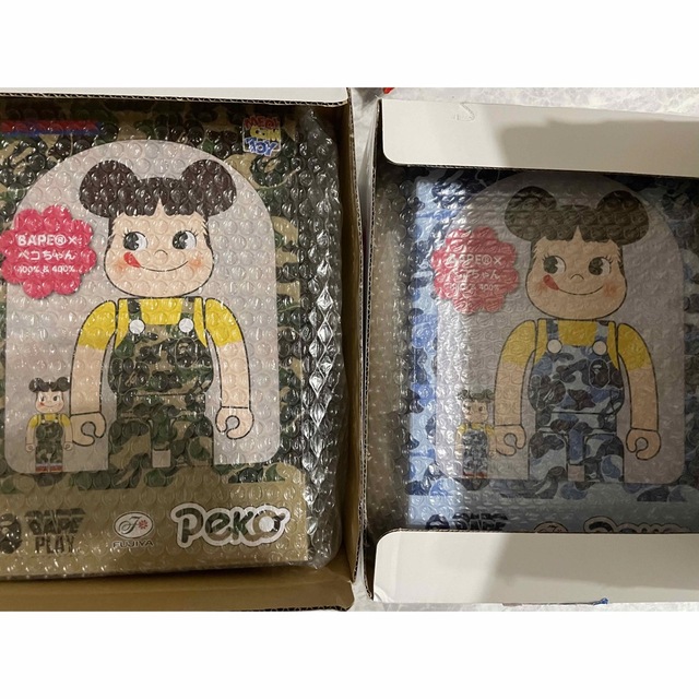 BE@RBRICK BAPE(R) ペコちゃん 100％ & 400％2体セットフィギュア