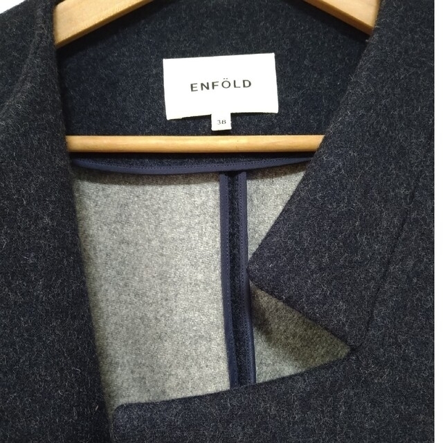 ENFOLD(エンフォルド)のエンフォルド　メルトンリバークロップドコート レディースのジャケット/アウター(ピーコート)の商品写真