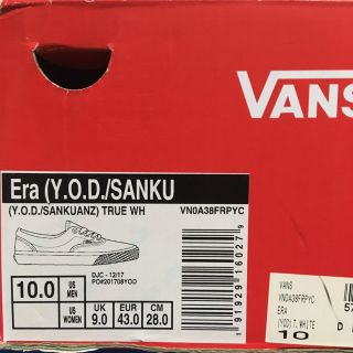 VANS x SANKUANZ Era True White US10 28cm