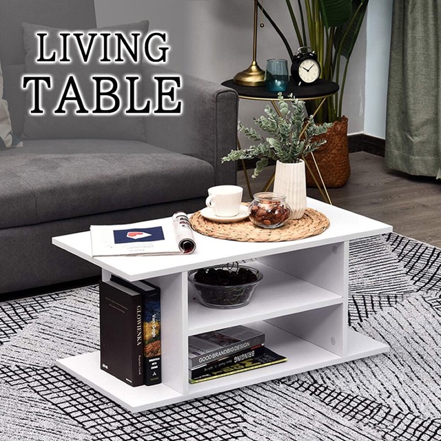 IKEA(イケア)のセンターテーブル白 インテリア/住まい/日用品の机/テーブル(ローテーブル)の商品写真