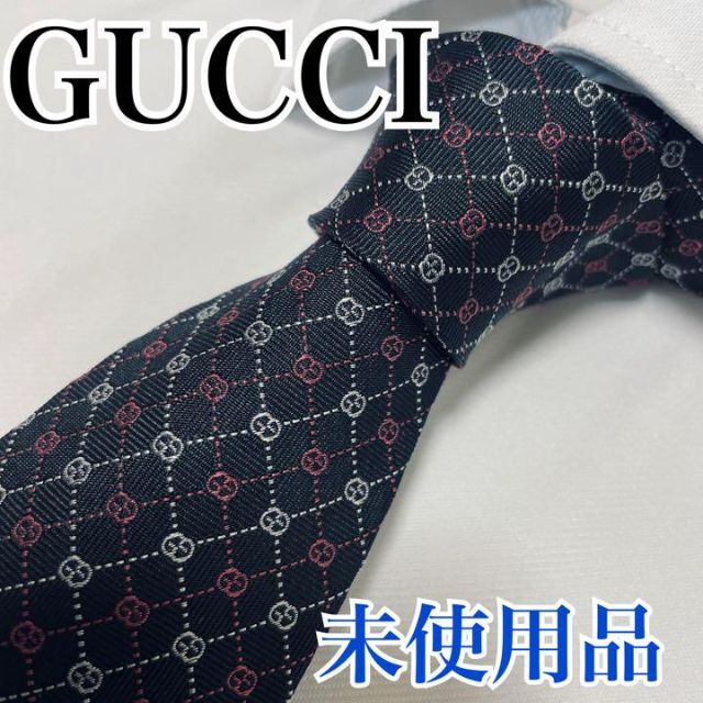オンライン販促品 未使用品 GUCCI グッチ ネクタイ 高級シルク GG柄 ...