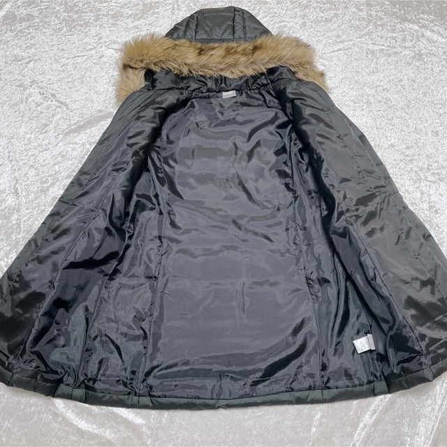 PUMA(プーマ)のPUMAプーマ 中綿 コート ミドル丈 フード付き ファー着脱可能 L ブラック レディースのジャケット/アウター(ダウンジャケット)の商品写真
