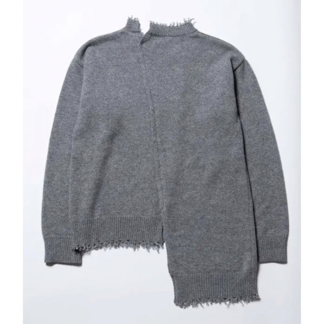 1LDK SELECT(ワンエルディーケーセレクト)のkudos DAMAGED KNIT SWEATER / GRAY メンズのトップス(ニット/セーター)の商品写真