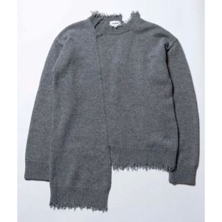 ワンエルディーケーセレクト(1LDK SELECT)のkudos DAMAGED KNIT SWEATER / GRAY(ニット/セーター)