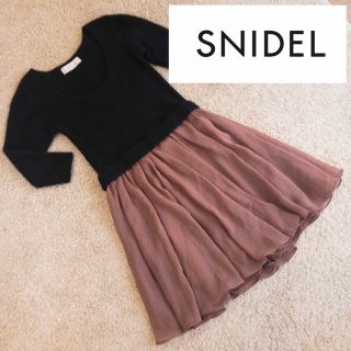 スナイデル(SNIDEL)のSNIDEL スナイデル ドッキング ワンピース アンゴラ(ひざ丈ワンピース)