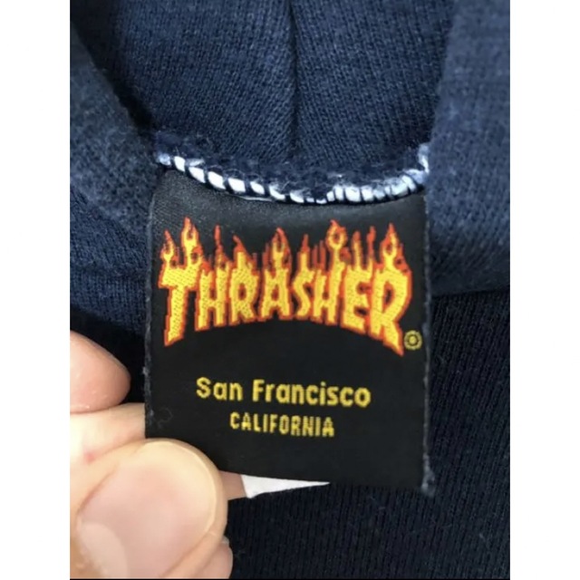 THRASHER(スラッシャー)の【美品】THRASHER　スラッシャー　パーカー　ネイビー　Lサイズ メンズのトップス(パーカー)の商品写真