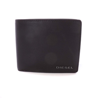 ディーゼル(DIESEL)のディーゼル  二つ折り財布 ロゴ プレート レザー 茶 ブラウン(折り財布)