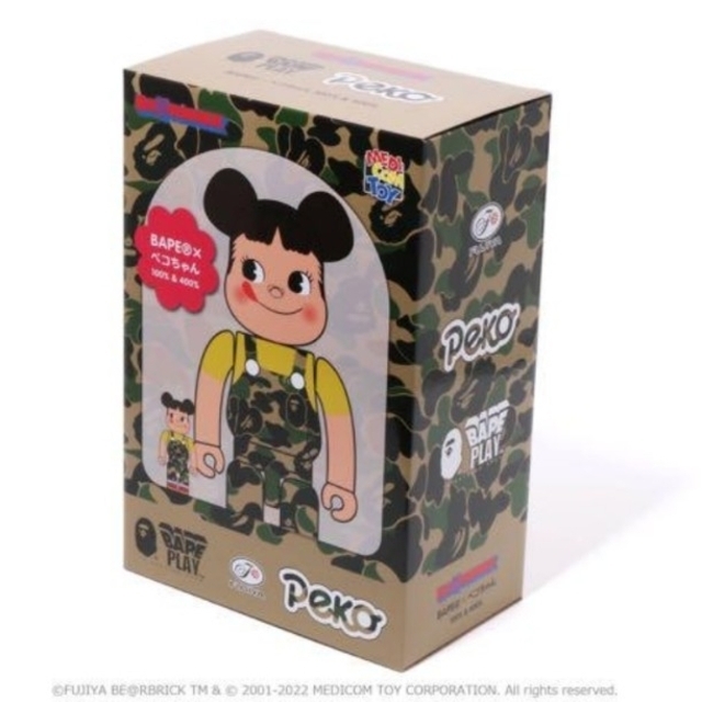 BE＠RBRICK BAPE® × ペコちゃん 100% & 400% グリーンの通販 by ...