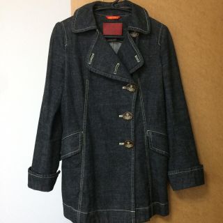 ヴィヴィアンウエストウッド(Vivienne Westwood)の美品 ヴィヴィアンウエストウッド デニムジャケット ミディアム丈 フリーサイズ(Gジャン/デニムジャケット)