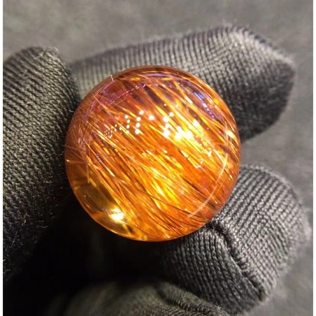 ⭐︎天然銅色ゴールドルチルクオーツ 丸玉 20mm-