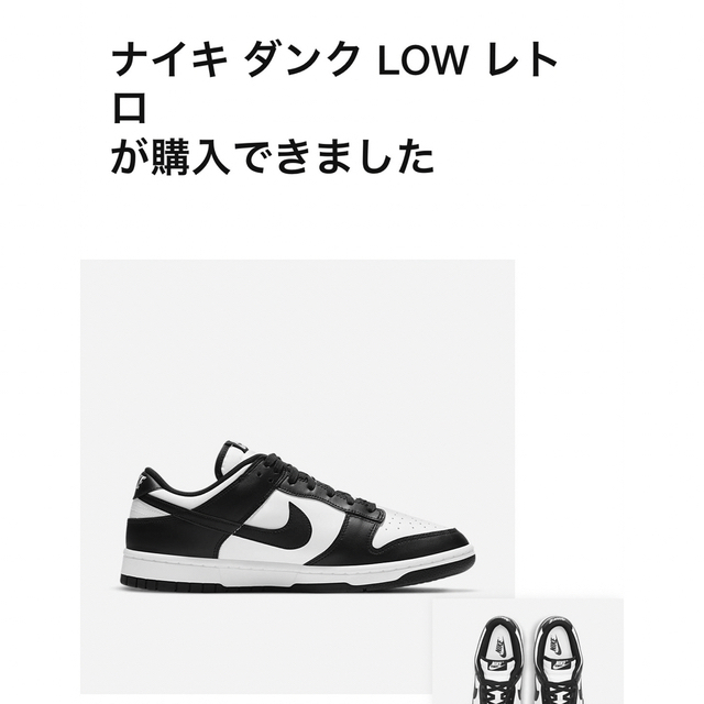 NIKE(ナイキ)のNIKE DUNK LOW RETRO ナイキダンクロー　パンダ メンズの靴/シューズ(スニーカー)の商品写真