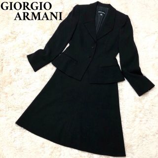 ジョルジオアルマーニ(Giorgio Armani)の★GIORGIO ARMANI★ジョルジオ・アルマーニ セットアップ 42 黒(スーツ)