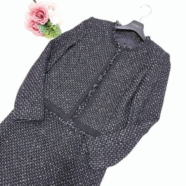 好きにスーツ/フォーマル/ドレススーツ 美品✨アナイ フォーマル ツイード セットアップ セレモニー 黒