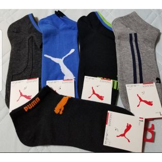 PUMA - PUMA プーマ 25-27cm ロゴ入 ソックス 靴下 5足セット① 新品