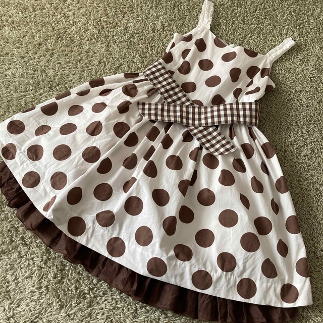 Simonetta(シモネッタ)のシモネッタ　ドット柄ワンピース キッズ/ベビー/マタニティのキッズ服女の子用(90cm~)(ワンピース)の商品写真