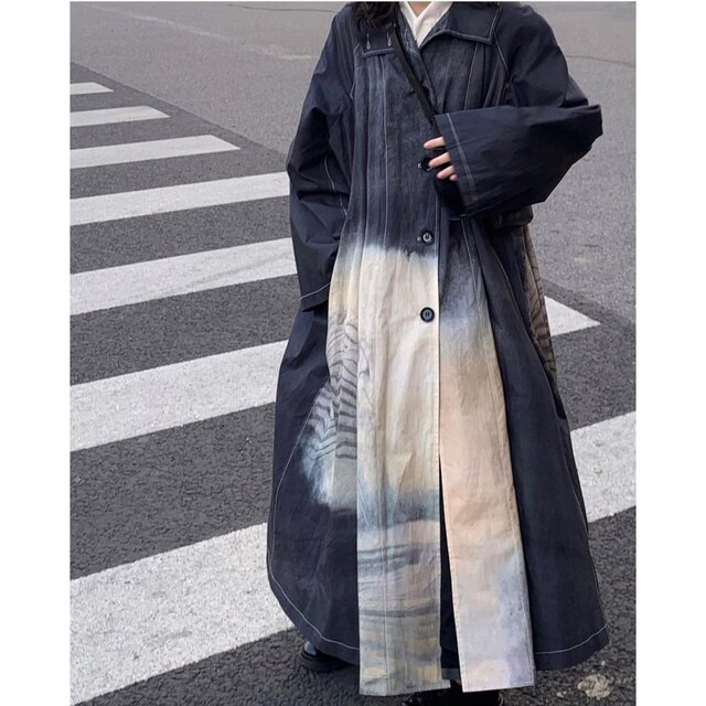 値引 LEMAIRE - 激レア)Lemaire marble print キャンバスコート ステン