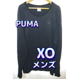 プーマ(PUMA)のPUMA　メンズ　長袖　Tシャツ　黒　ワンポイント刺繍　ロゴ(Tシャツ/カットソー(七分/長袖))