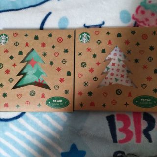 スターバックス(Starbucks)のスターバックス　お皿　デザートプレート　緑白　２色セット(食器)