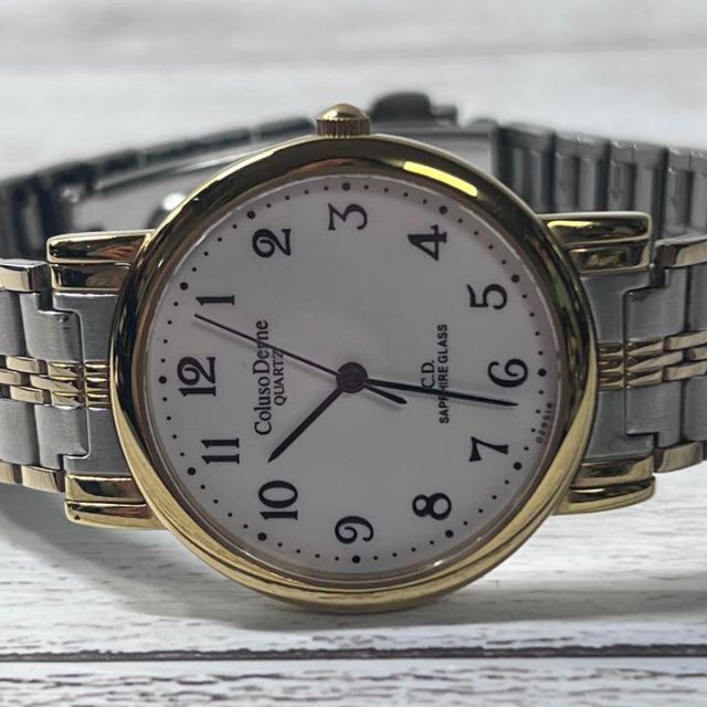 coluso derne　コルソデルーネ　時計　コンビ　クォーツ　ホワイト　兼用 メンズの時計(腕時計(デジタル))の商品写真