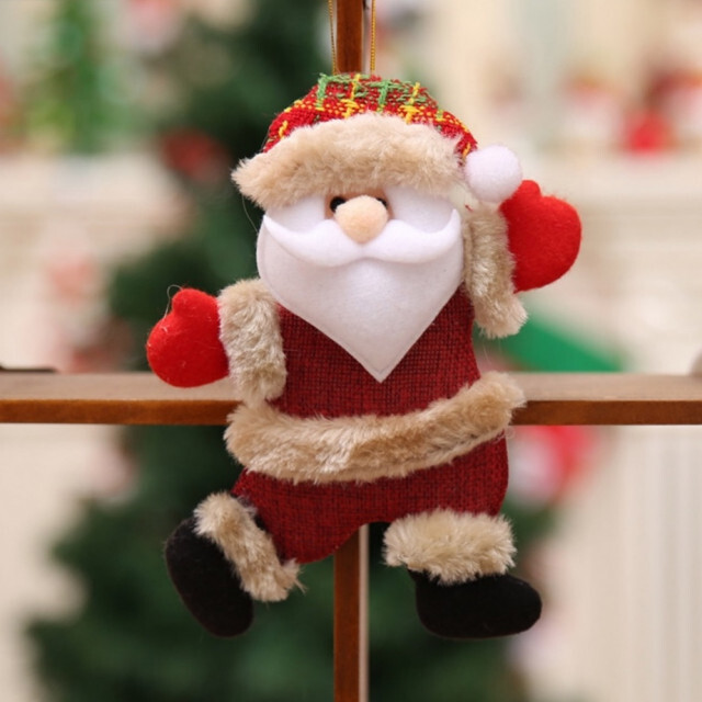 クリスマス ツリー飾り ぬいぐるみ オーナメント 4点セット サンタ