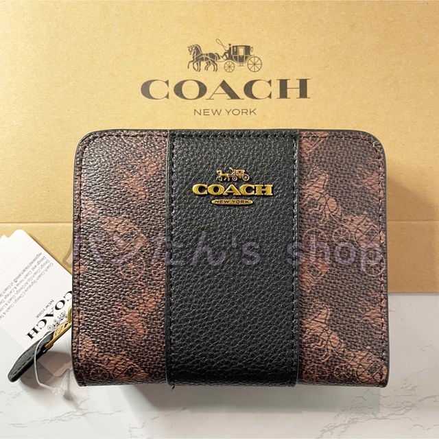 COACH】 ビルフォールド ウォレット ホース アンド キャリッジ折財布