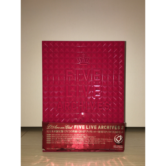 【L'Arc-en-Ciel 】DVD FIVE LIVE ARCHIVES 2