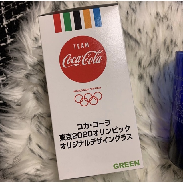 コカコーラ東京2020オリンピックオリジナルデザイングラス　ハローキティ　グラス インテリア/住まい/日用品のキッチン/食器(グラス/カップ)の商品写真