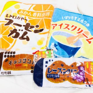 レトロおやつ　ハンカチ　靴下　セット(ハンカチ)