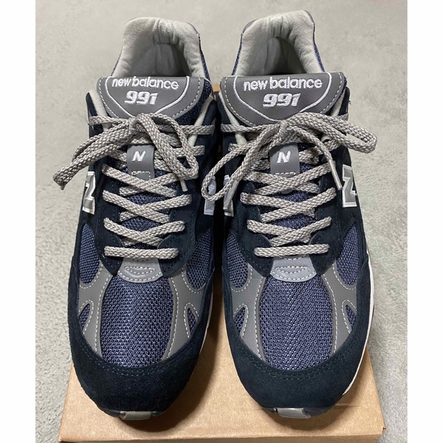人気ブランドの新作 美品 new balance M991NVB 25.5 D ネイビー 海外