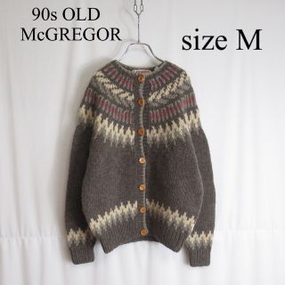 マックレガー(McGREGOR)の専用 90s McGREGOR フェアアイル ウール ニット カーディガン M(カーディガン)