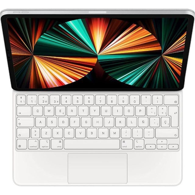 iPadpro 第5世代 magic keyboard 白 12.9 スペイン語PC/タブレット