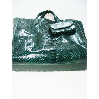 ラルフローレン蛇へび皮革スネークパイソンレザー大容量ポーチ付トートバッグ鞄
