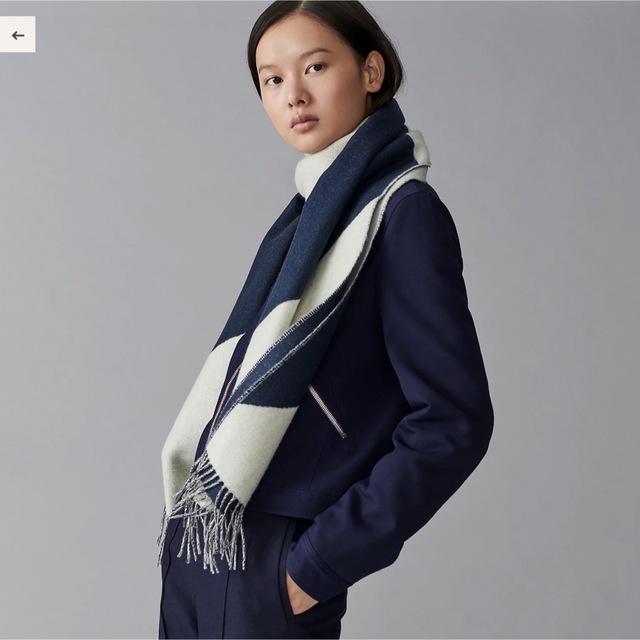 室外 新品未使用 エルメス カシミアマフラー ≪カザック・アン