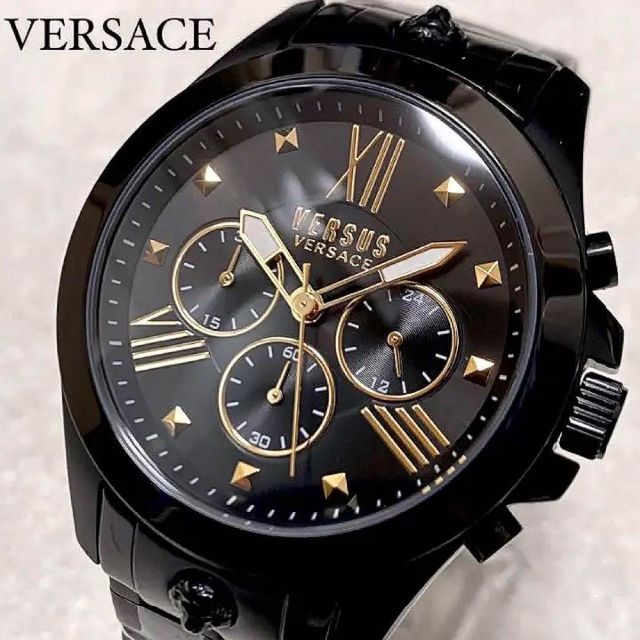 新品Versus Versace/ヴェルサス ヴェルサーチ メンズ腕時計ブラック-