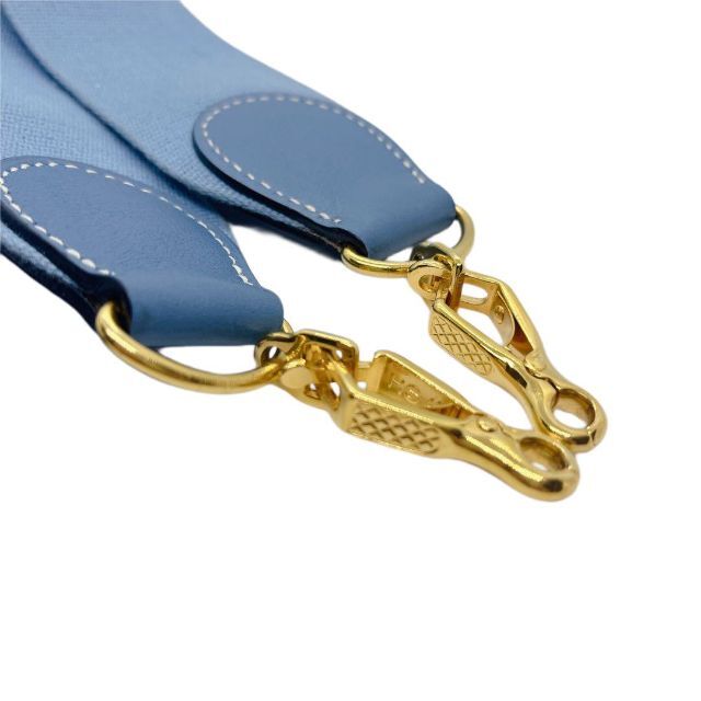 Hermes(エルメス)のHERMES エルメス バンドリエール ブルー ×ゴールド ショルダーストラップ レディースのバッグ(その他)の商品写真
