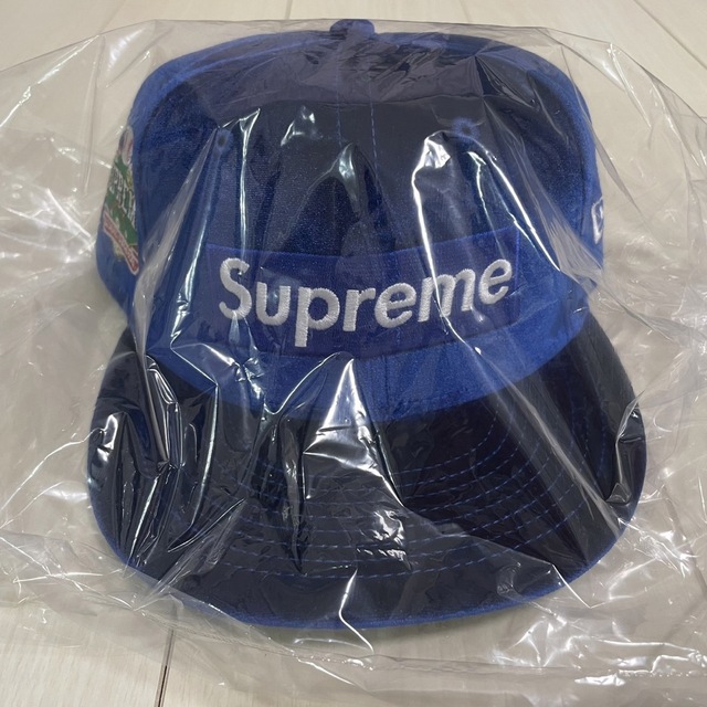 帽子送込 7-5/8 Supreme Velour Box Logo New Era