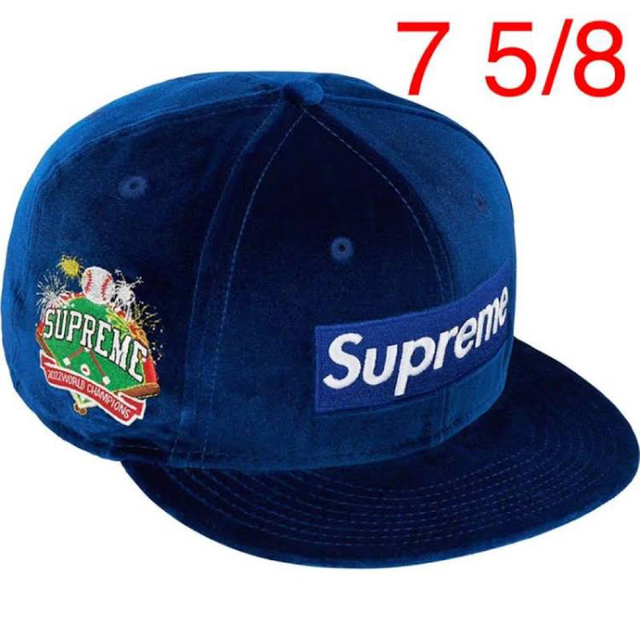 Supreme(シュプリーム)の送込 7-5/8 Supreme Velour Box Logo New Era メンズの帽子(キャップ)の商品写真