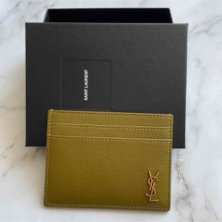 サンローラン(Saint Laurent)の匿名配送！◆サンローラン◆パスケース カードケース 定期入れ グリーン 緑(名刺入れ/定期入れ)